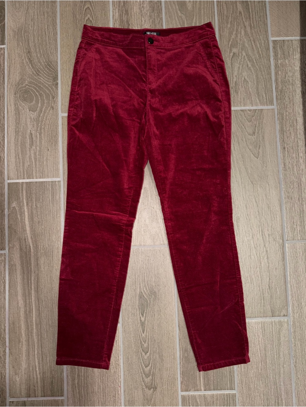 NIC+ZOE Red Velvet Pants
